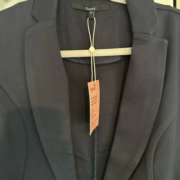 Quince Ultra-Stretch Ponte Blazer NAVY size small - Picture 3 of 5